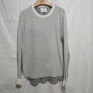 SOL ANGELES Made in USA Men's Thermal LS Crewneck - Gray White - Sz M*
